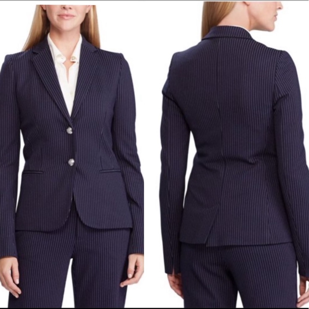 ✨NWT✨ Ralph Lauren navy pin striped suit blazer jacket